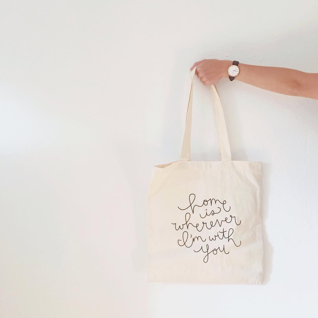 Seconds Sale: Home Is Wherever I'm With You Cotton Tote
