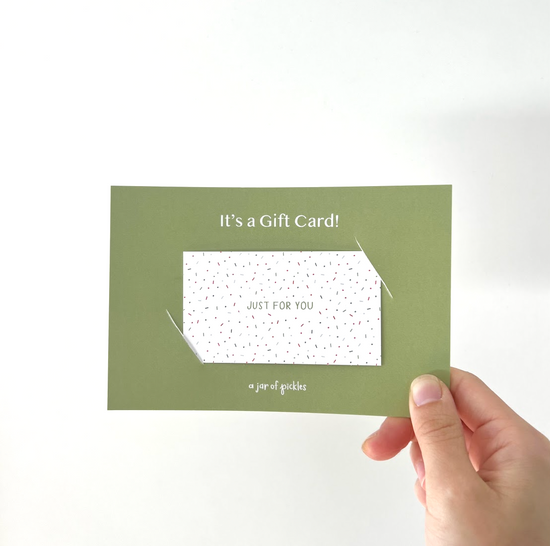 A Jar of Pickles Gift Card (Physical)