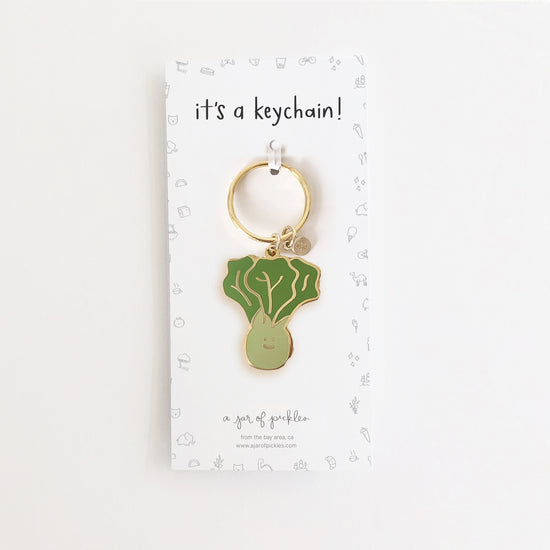 Bok Choy Vegetable Keychain