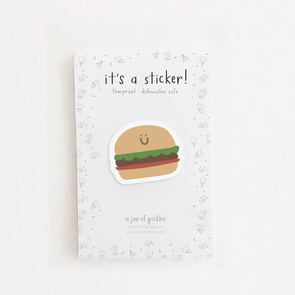 Burger Vinyl Sticker