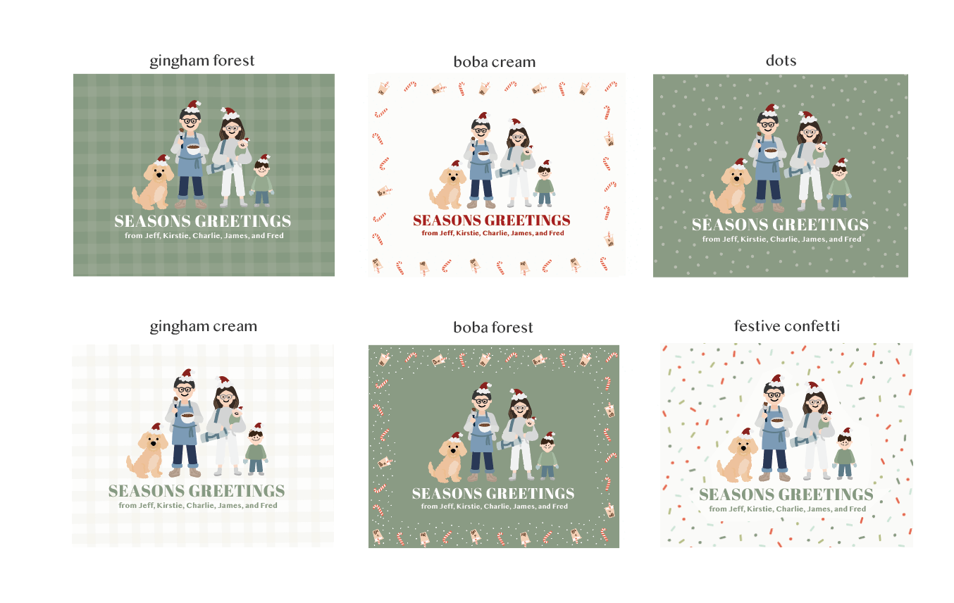 Custom Holiday Stationery: Family Portrait Full Body Cards