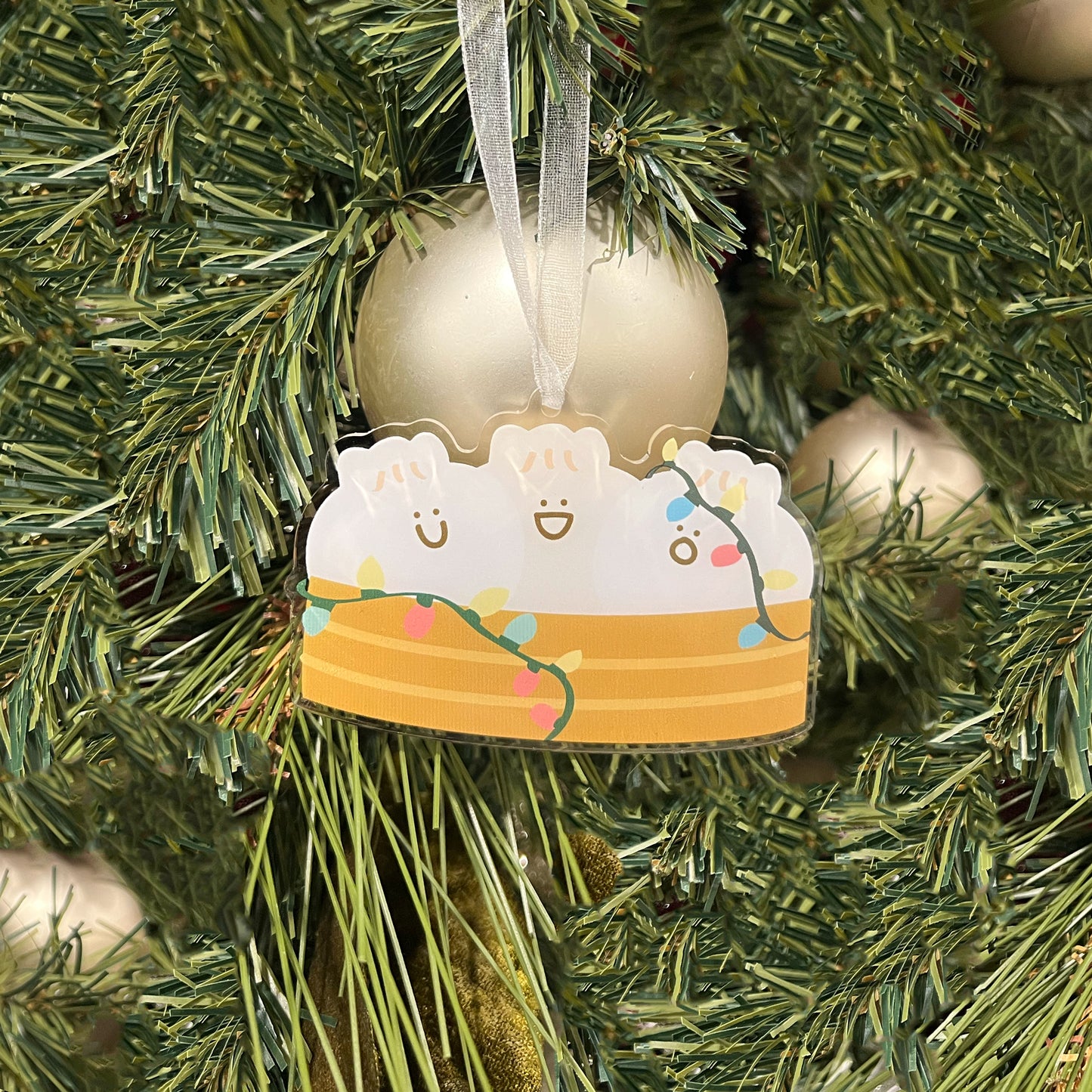 Bao Dumpling Basket Holiday Ornament