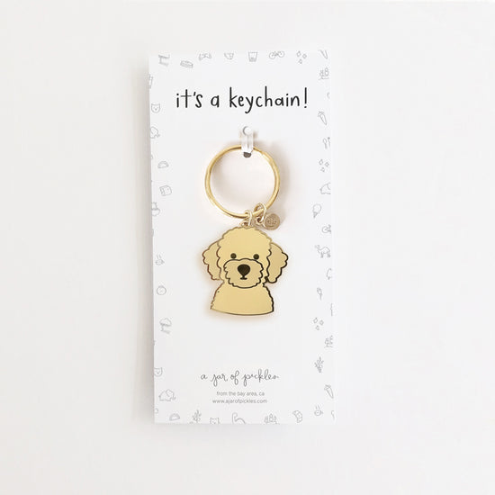 Doodle Dog Enamel Keychain