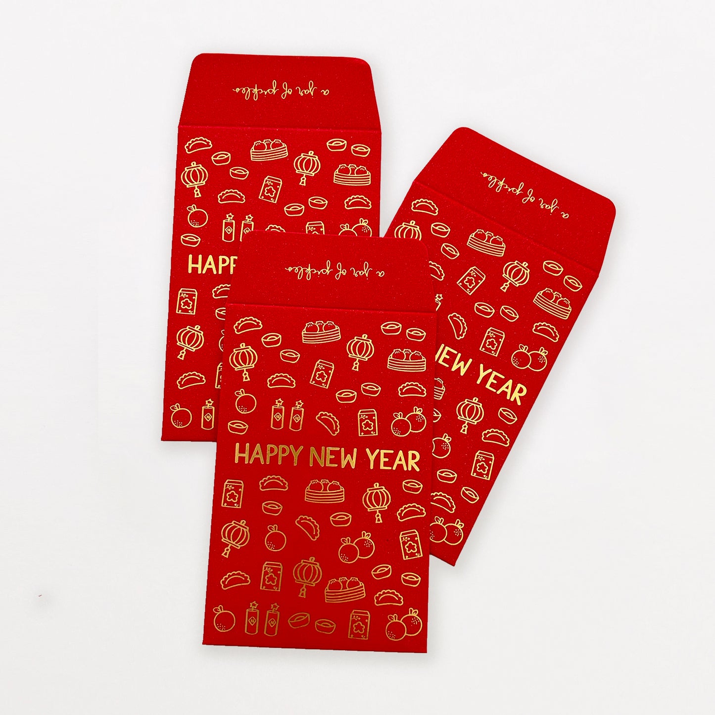 Lunar New Year Pattern Mini Red Envelope Set of 3